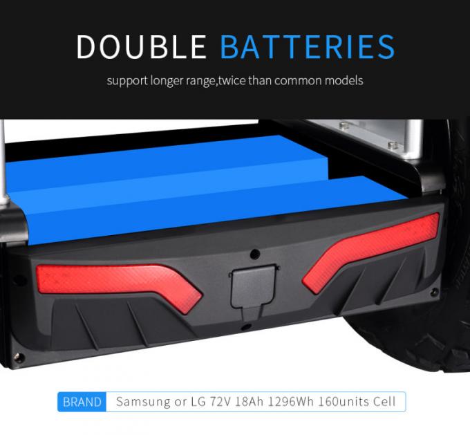 Scooter électrique de équilibrage de batterie de Samsung de double du scooter 1266wh 72V de mobilité de scooter de l'individu 4000W sans brosse électrique en gros de char